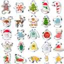 Christmas Cookie Cutters Set of 25 - Stainless Steel Christmas Biscuit Cutter Snowman, Gingerbread Man, Snowflake, Christmas Tree, Beer & More Shapes For Baking Xmas