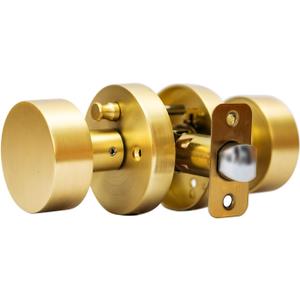Gold Privary Door Knobs Interior - for Satin Brass Door Knobs Suitable for Hallway, Wardrobe, Bathroom etc,for All Standard Size Doors (1 Pack Privacy)