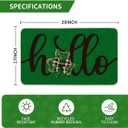 Artoid Mode Green Shamrock Hello St. Patrick's Day Doormat, Home Decor Low-Profile Switch Rug Door Mat Floor Mat for Indoor Outdoor 17x29 Inch