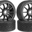 RC Highway Tires and Wheels Set,17mm Hex Plastic Wheels for 1/7 ARRMA Felony FSR 6S BLX RC Model Car (4 PCS 100mm)