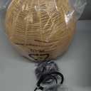 16.1 inch Hemp Rope Woven Pendant Light Wicker Pendant Light Rattan Light Fixture Boho Chandelier Farmhouse Chandelier Dome Pendants Light for Dining Room Bedroom Kitchen