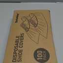 X-Large 100 Pcs Shoe Covers Disposable Non-Slip,Shoe Covers for Indoors Reusable,Slip-resistant, Durable, Breathable, Non-Woven Booties for Shoes Covers,Stretchable Fits Up To13 US Men,Black