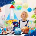 12 Pcs Space Theme Party Decorations Outer Space Honeycomb Centerpieces Table Topper Solar System Planet Galaxy Astronaut Birthday Party Decorations for Boys Kids Home Baby Shower Supplies