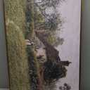 InSimSea Golden Framed Vintage Canvas Wall Art Old Cottages At Pinner Painting Romantic Landscape Print 24x36in, English Cottage Countryside Farmhouse Modern Home Wall Decor For Bathroom Bedroom