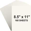 160 Sheets Cream Cardstock Paper 8.5 x 11 Ivory Card Stock Bulk Printer Papers Off White Construction Paper Color Card Stock Cover for Scrapbook Printing DIY Cards Making Craft Invitation Menu 180gsm