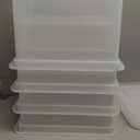 IRIS USA File Box, Plastic File Organizer with Lids for Letter/Legal File, Portable Document Box For Moving, Storage Bin with Durable and Secure Lid, Stackable Nestable BPA-Free, Clear 35 Qt. 4 Pack