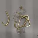 GWAAZXGZ Wall Hooks for Hanging Coats - 5 Pack Gold 3.2'' Double Hook Design, Hat Organizers, Wall Mount Hangers for Bags and Keys, Perfect for Garage, Workshop, Entryway, Closet, and DIY Projects