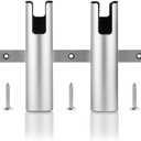 Marinebaby Aluminum Fishing Boat Rod Holder,3/4 Link Tube Aluminum Rod Rack, Suit Boats & Yacht ,Silver