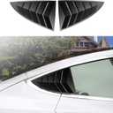 YHCDSEA for Model 3 Rear Side Window Shutter Cover Louver Sport Style Cool Exterior Decoration fit for Tesla Model 3 2017-2026 Accessories (Matt Black)