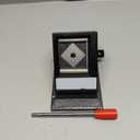 Gisafai Passport Photo Cutter 50 x 50 mm Picture Manual Square Punch Die Cutter Table Top Metal ID Pictures Cards Stamp Die Punch Tool for U. S. Office Home School Supplies