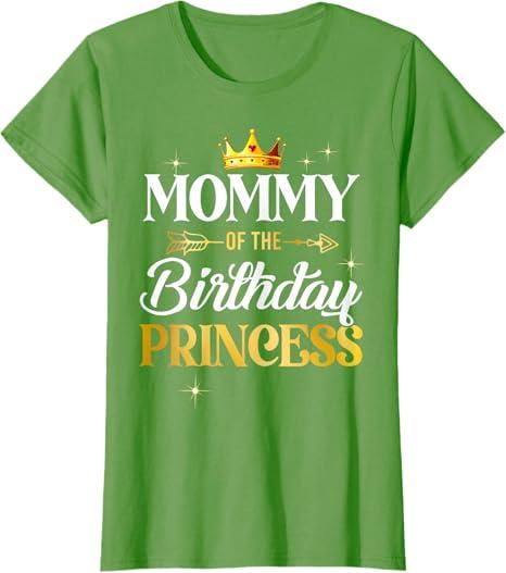 Daddy of The Birthday Princess Girl Party Matching Family TShirt, Medium