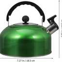 Cabilock Stainless Steel Whistling Tea Kettle 3L Large Capacity Stove Top Kettle with Ergonomic Handle Loud Whistle Compatible with Induction and Gas Cookers