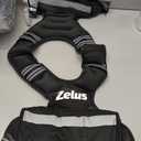 ZELUS Weighted Vest for Men and Women | 4-10lb/11-20lb/20-32lb Vest with 6 Ironsand Weights for Home Workouts | Adjustable Body Weight Vest Exercise Set for Cardio and Strength Training (Black)