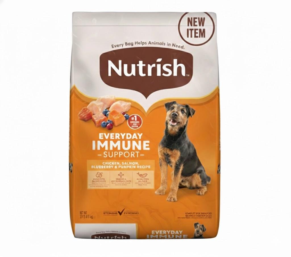 Nutrish Everyday Immune Support Dry Dog Food, Chicken, Salmon, Blueberry & Pumpkin Recipe, 13 lb. Bag (Rachael Ray, BB: JUNE 13, 2026)