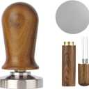 LXVPKH Espresso Tamper, Professional Spring Loaded Espresso Accessories with WDT Tool Espresso & Puck Screen, Compatible with 53mm/54mm Breville Portafilter, Coffee Tamper for Home & Commercial Use