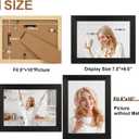 Picture Frames,8x10 picture frame Set of 2,Picture Frame with HD Plexiglass,Display Pictures 8x10 without Mat,Vertical & Horizontal Wall Hanging Photo Frame,Black Frame