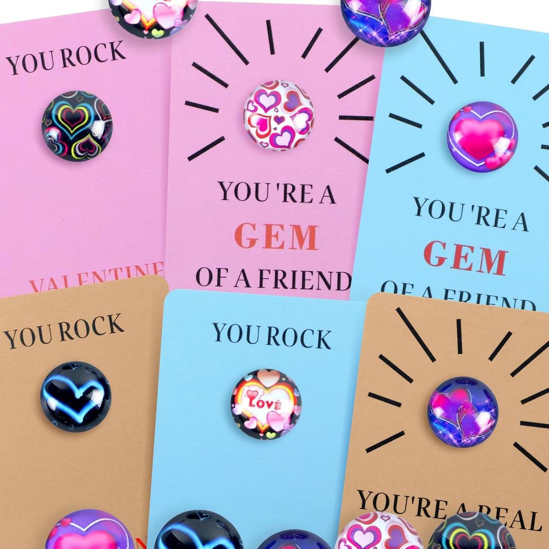 24 Pack Valentines Day Gifts for Kids,3D Valentines Cards for Kids Classroom Class School Boys Girls Exchange Party Favors