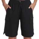 Women's Hiking Cargo Shorts Quick Dry Lightweight Shorts for Travel Athletic Golf Casual Golf Casual, XL