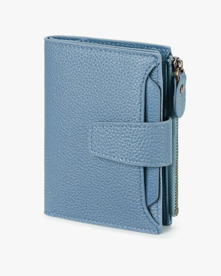 FALAN MULE Small Wallet for Women Leather Bifold Compact RFID Blocking Small Womens Wallet Purse
