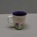 Christian Art Gifts Large Ceramic Inspirational Scripture Coffee & Tea Mug for Women: Blessed Encouraging Rose Gold Bible Verse, Novelty Drinkware for Home & Kitchen, Multicolor Purple Floral, 14 oz.