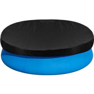 10ft Round Pool Cover Compatible with Intex Bestway Inflatable Above Ground Pool Round Easy Set Pool Cover with Elastic Bands No Drain Holes Inflatable Pool Cover Dustproof Outdoor Swimming Pool Cover