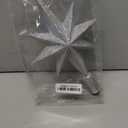 Civaner 11" Bethlehem Star Tree Topper Silver Glitter Christmas Star Tree Topper Vintage Decorative Christmas Ornaments for Home Xmas Party Holiday Decor (Sliver)