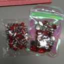 Sew On Rhinestones, Choupee 130PCS Red Sew On Stone Metal Back Prong Setting Sewing Claw Rhinestone Mix Shapes Sew On Glass Gems for Jewelry, Clothes, Costume, Shoes, Belt, Dress, Garments and Crafts