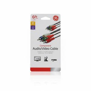 GE
 
6ft.
 
Audio/Video
 
Component
 
Cable
 
with
 
RCA-Type
 
Connectors,
 
Black
