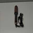 Nimmu Thermal Brush for Blowout Look, 1.5 inch Heated Round Brush, Curling Iron with 10 Temperature Control, Hot Styler Dual Voltage for Travel, Black Gold