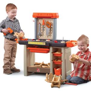 Step2 Handyman Kids Workbench, Indoor/Outdoor Tool Bench for Children, Interactive Play with Sounds, Made of Durable Plastic, Includes 35 Piece Toy Accessories, For Toddlers 3+ Years Old
