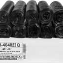 Aluf Plastics 45 Gal Black Trash Bags, 22 Micron (EQ.), 40" x 48" (150 Pk)