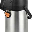 Airpot Coffee Dispenser Thermal with Pump,2.2L/74Oz Insulated Stainless Steel Large Airpot Coffee Carafe Lever Action for Hot/Cold Water,Thermal Carafes for Hot Cocoa for Parties