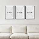Framed Black and White Abstract Wall Art, 3 Piece Canvas Prints Paintings Artwork for Walls, Modern Minimalist Gold Beige Block Pictures for Living Room Hallway Office Wall Decor 16x24 Inch, 16" W x 24" H x 3Pcs