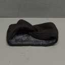 Women's Winter Warm Headband Fuzzy Fleece Lined Thick Knitted Ear Muffs Fashion Criss Cross Knotted Ear Warmers Grey