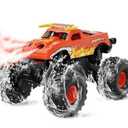 Fistone Amphibious Remote Control Car, 2.4GHz RC Monster Truck with Spray and Light, 4WD All-terrian Off-Road Amphibious Vehicle Toy Gifts for Kids Boys/Girls Age 6+