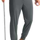 G Gradual Men's Golf Joggers Pants with Zipper Pockets Stretch Sweatpants Slim Fit Track Pants Joggers for Men Work Running, M