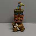 Solar Tiki Statue Decor-Outdoor Statues-Funny Guitar - Tiki Bird Tiki Bar Decorations 11.69 inch Tall for Outdoor Patio, Balcony, Yard, Backyard,Lawn,Tiki Gifts