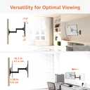 Amazon Basics Full Motion Articulating TV Wall Mount with Tilt Swivel, Extends 16 inches, VESA 200x200, for 12" to 40" TVs, 40 lbs, Black
