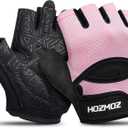 HOZMOZ Ventilated Weight Lifting Gloves, Thick Padded Workout Gym Gloves with Full Palm Protection & Grip & Shock Absorption for Women & Men's Fitness Exercise Training, 265803