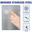 BestOffice | 13 Gallon Trash Can with Lid | Automatic Touchless Garbage Can | Odor Control | Modern Oval Design | Easy to Clean | Stainless Steel | Fits Any Kitchen, Bathroom, Office or Home