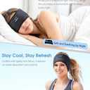 MUSICOZY Sleep Headphones Bluetooth 5.4 Headband, Wireless Earphones Sweat Resistant Earbuds with Ultra-Thin HD Stereo Speaker for Workout Running