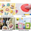 golmotas Magic Foam Texture Painting Kit - Round Shape Set with 20 Puffy Papers, 12 Markers, Water Brushes & Mini Display Easel for Kids DIY 3D Puff Art Craft Activities