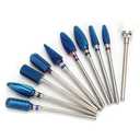 Life 10Pcs Nail Drill Bits Set - Drill Bits Acrylic Nail File Bits Cuticle Drill Bit Efile Tungsten Nail Bit Nail Grinding Head Fine Grit for Acrylic Gel Nails Cuticle Manicure Pedicure