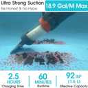 Cordless Pool Vacuum-True Powerful Suction 18.9GPM, 100inch, 1H Runtime, 25m Fluff Ultra Fine Filter,Handheld Rechargeable Hot Tub Cleaner with Poles for Above Ground& Inground Pool