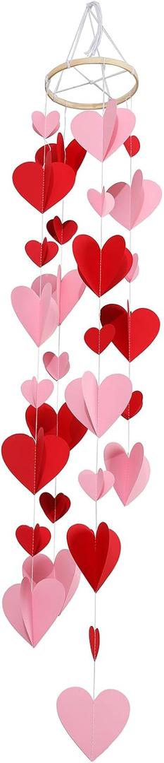 Valentine's Day Decor Love Wind Chimes Decorations Paper Heart Chandeller Ideas