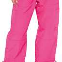 Cargo Pants Women Baggy - Parachute Pants for Women, Rave Pants Y2K Pants, Festival Outfits for Women (X-Large, Berry)