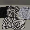 Tobeffect 7 Inches Extra Wide Headbands for Women, 4 Packs Boho Large Turban Head Bands Bandana Hair Scarves Womens Fashion Headband Sport Workout Yoga Hairband African Knotted Headwraps