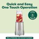 BELLA (13330) Personal Size Rocket Blender, Perfect for Smoothies & Healthy Drinks, Grinding, Chopping & Food Prep, 12 Piece Set, Stainless Steel/Chrome (1.7 Cup)