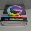 LeeNabao Smart LED Table Lamp, 4-in-1 Wireless Charger, Night Light, Alarm Clock, and Bluetooth Speaker with App Control for Bedroom, Office, and Home Decor (White)