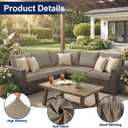 Smiry Waterproof Patio Cushion Covers, Stretch Outdoor Couch Slipcovers Replacement Washable Furniture Protector Sofa Chair Seat Cover for Dogs and Pets (4 Pcs, Taupe)